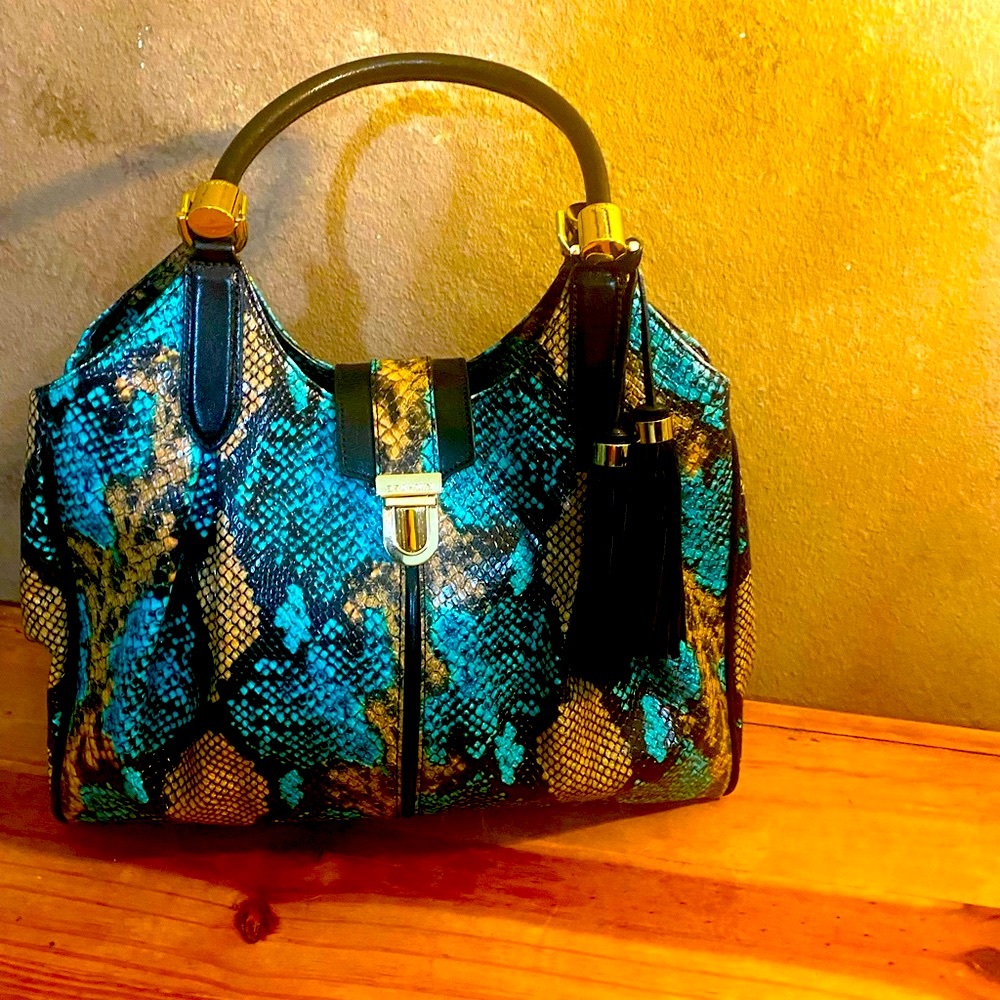 New brahmin snake bag